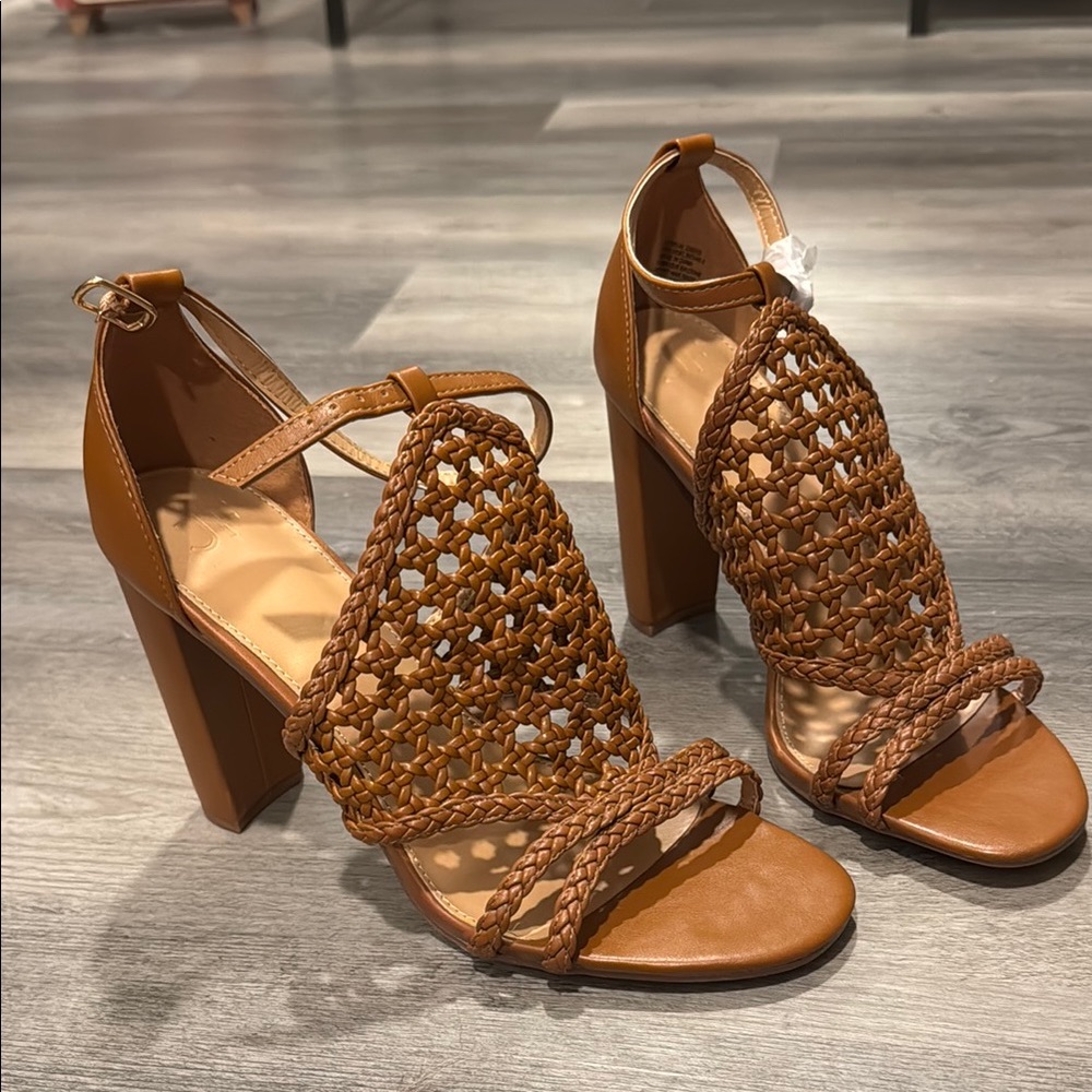 Braided Tan Women's Heels